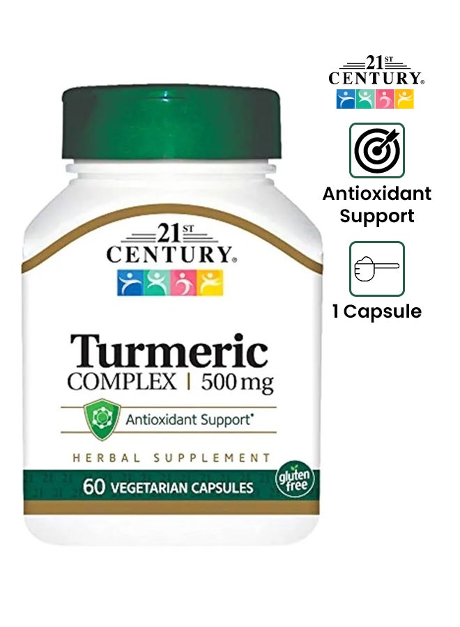 21st Century Turmeric Complex Herbal Supplement 500mg - 60 Capsules - Image 1